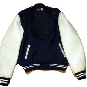 Vintage Timberline Wool and Leather Varsity Coat. Men’s XXL